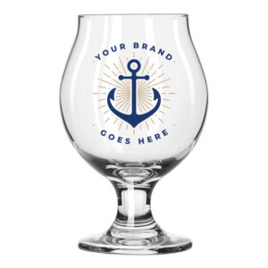 The 13 oz Belgian Beer Glass features a unique tulip design that shows off any beer’s natural aroma and encourages a thick head of foam at the top.