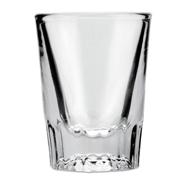 The iconic 2 oz Fluted Shot Glass with custom fluted detailing at the bottom delivers a classic feel for fine spirits and liquors.