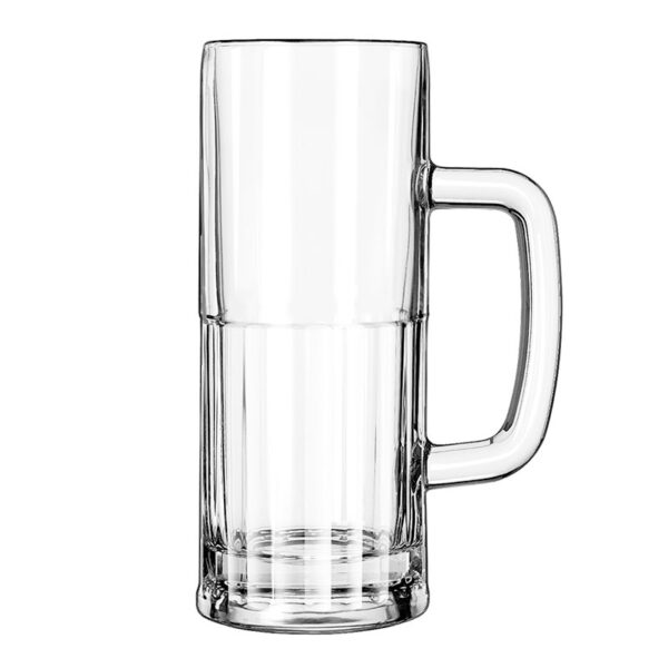 This thick, crystal clear glass pitcher is the perfect way to serve large portions of ice water, lemonade, iced tea, and beer easily.