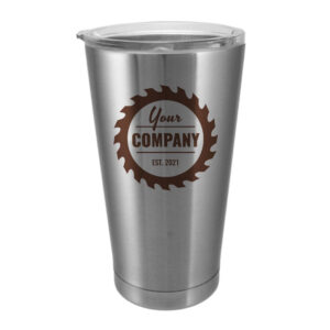 The 18 oz Brushed Boss Tumbler is perfect for keeping hot or cold beverages the same temperature for longer and the unique design features a comfortable grip.