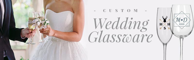 Custom Glassware: Personalized Wedding Glasses
