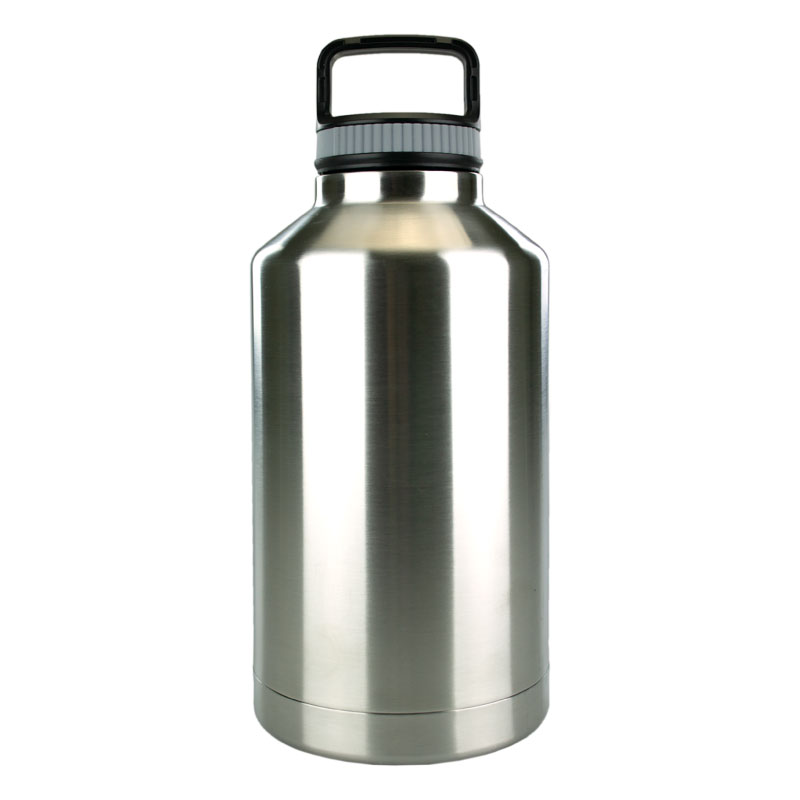 Featured image for “64 oz Brushed Stainless Steel Double Wall Growler”