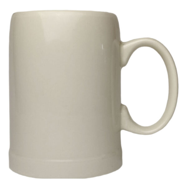 20 oz ceramic beer mug used for serving draft beer