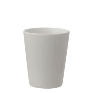 1.5 ounce white ceramic shot glass used for service small quantities of liquor