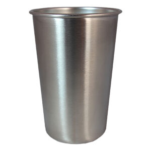 16 oz stainless steel cup shaped like a traditional pint glass